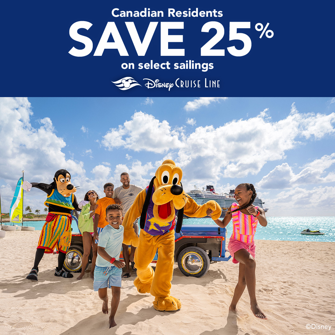 Canadian Residents Save 25% Off on Select Sailings FY25_DCL_CAN_ENG_25CanRes_1080x1080
