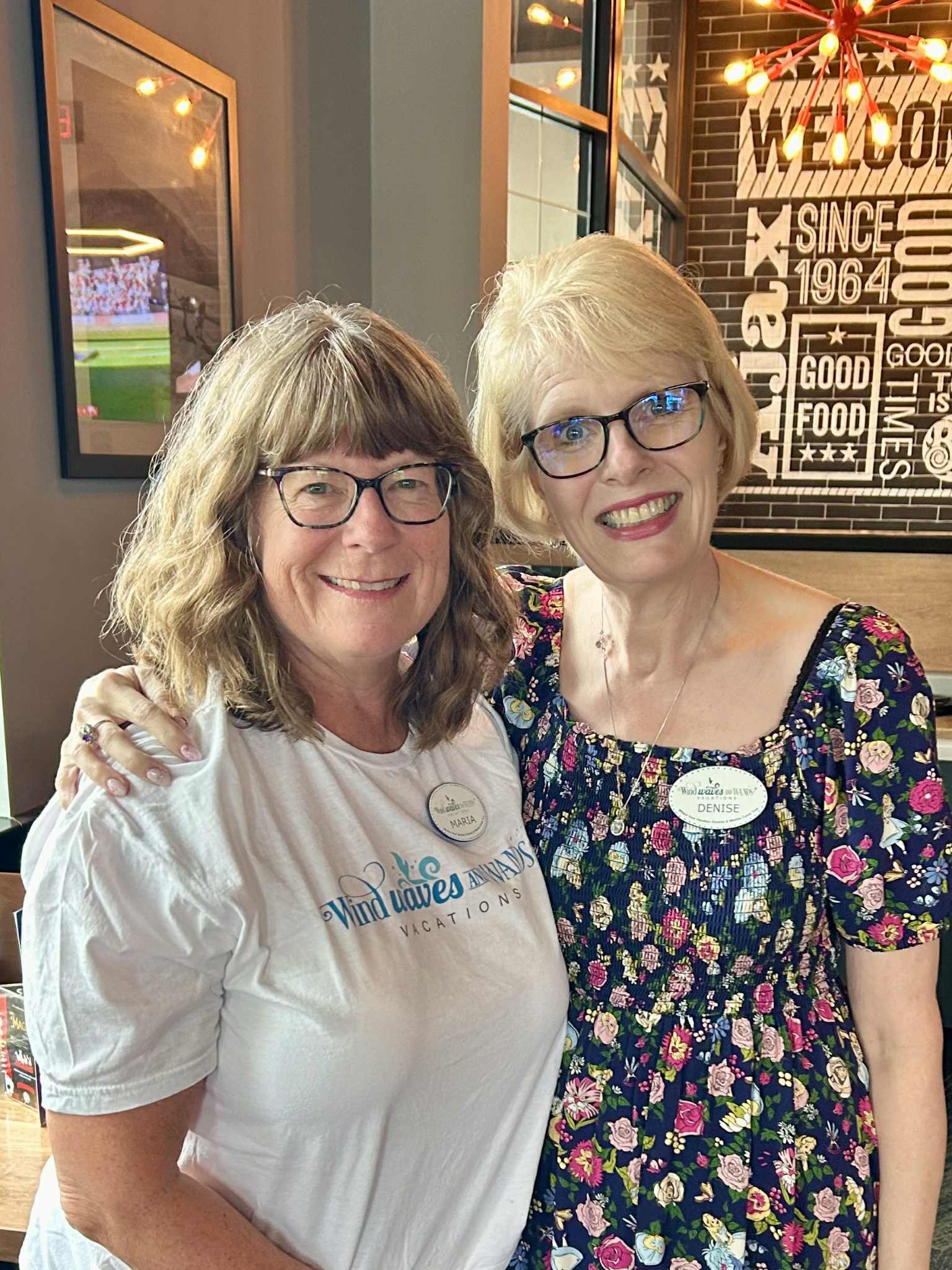 Maria and Denise at Boston Pizza